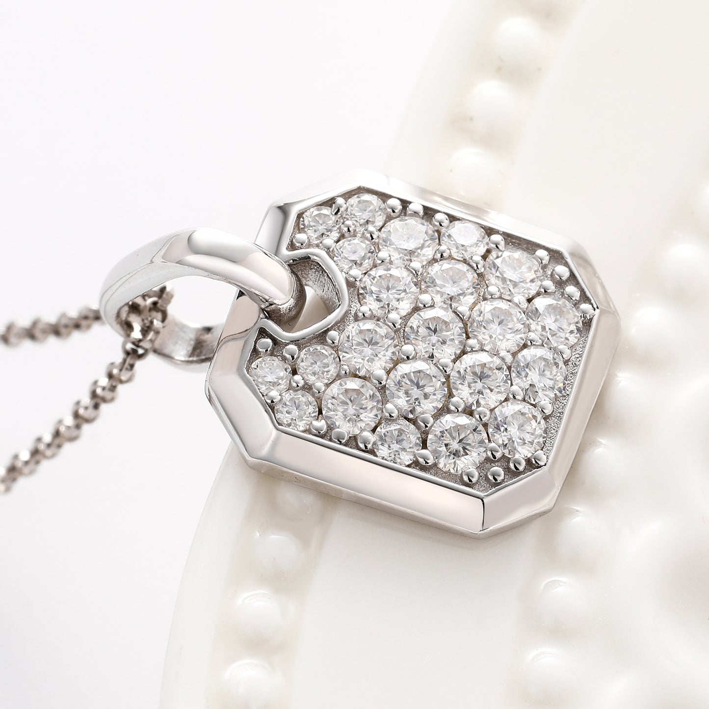 Moissanite Classic Pendants in 925 sterling Silver