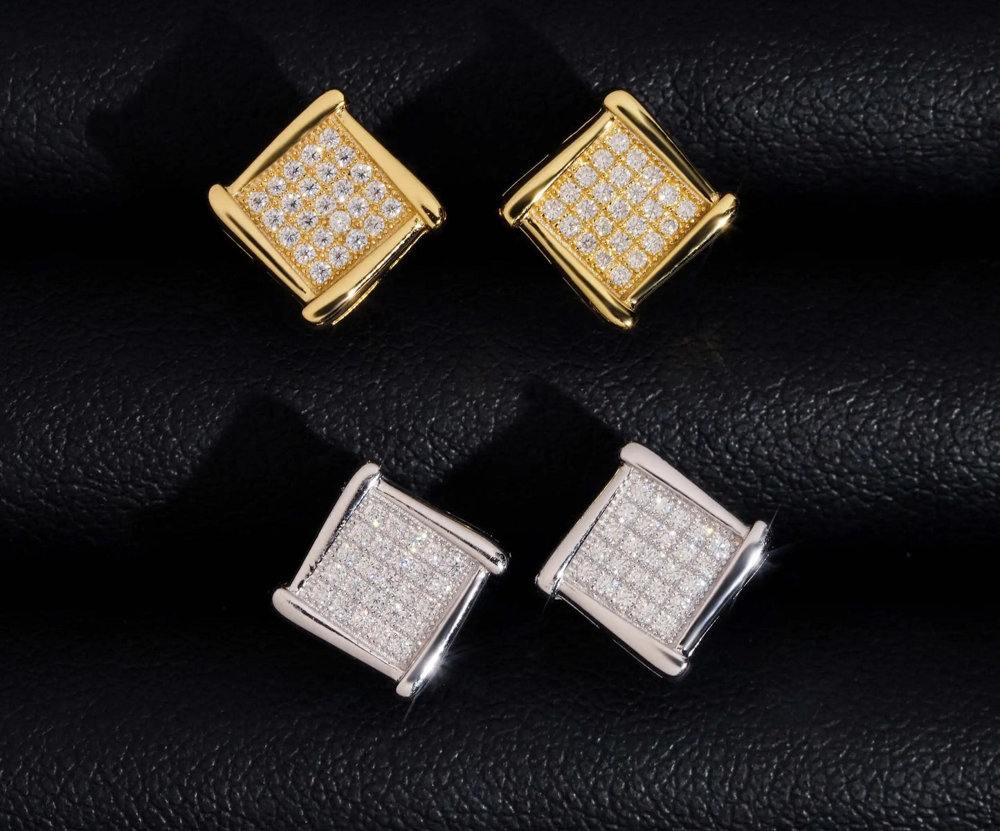 Moissanite Stud Earrings in 925 Sterling Silver