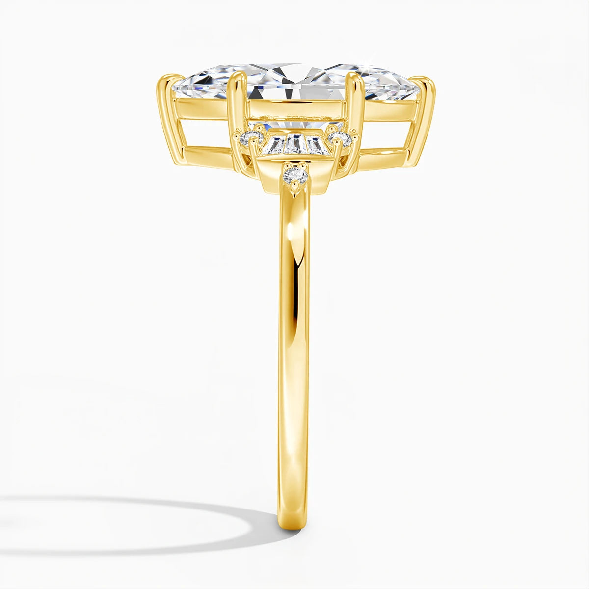 3Ct Moissanite Marquise 3D Ring in S925 (1/20 14K GF)