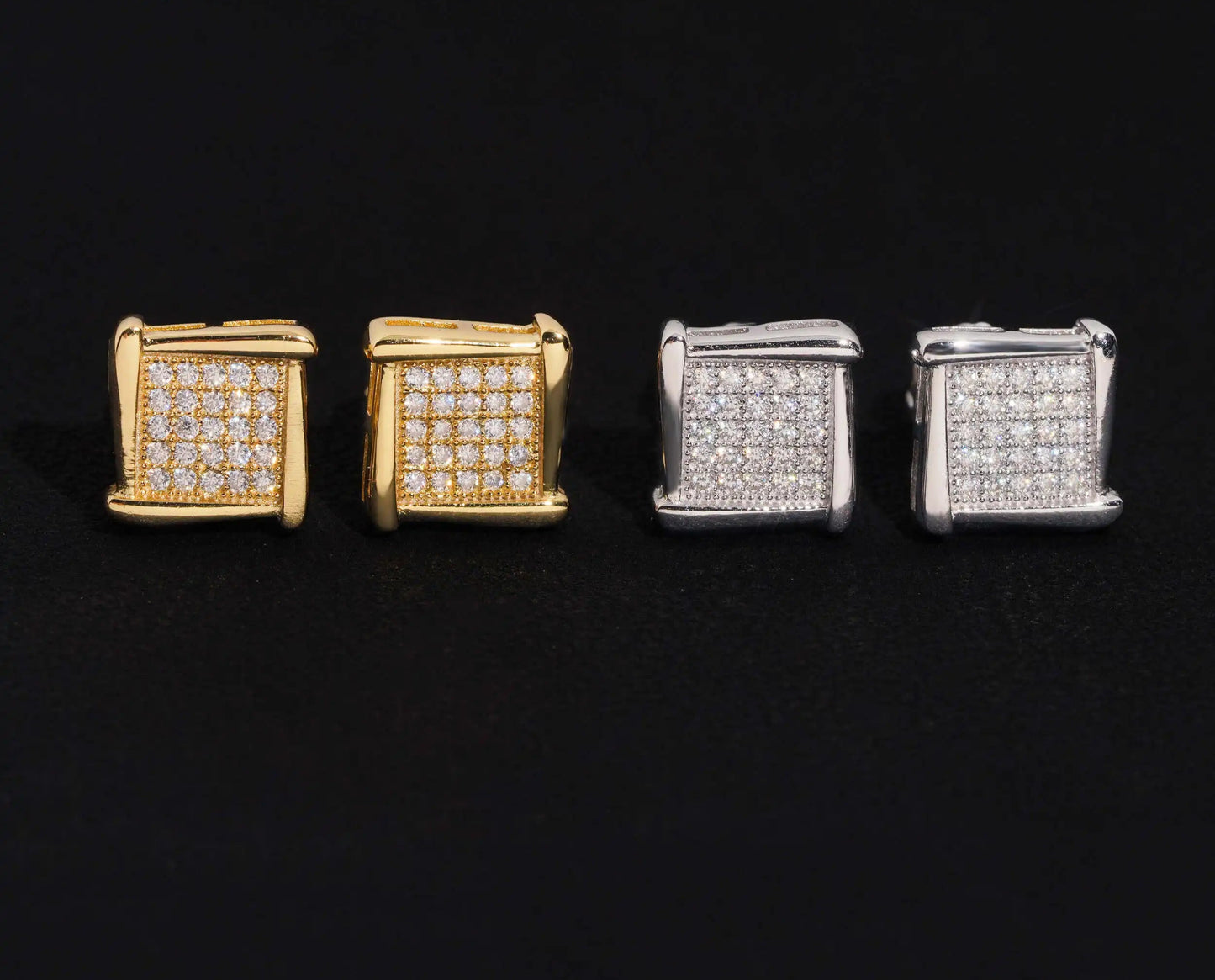 Moissanite Stud Earrings in 925 Sterling Silver