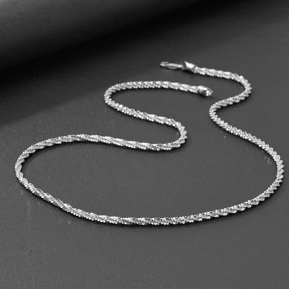 3.5mm 4mm Cauliflower Chain in 925 Sterling Silver with 18K Gold Plated