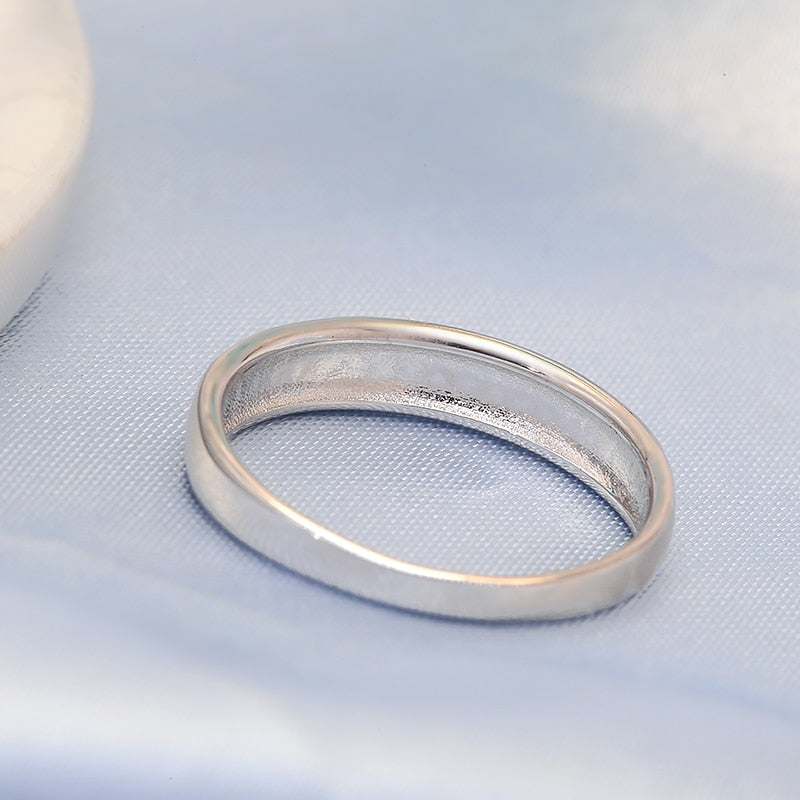 Round Cut Moissanite Ring in 925 Sterling Silver or 10K Real Gold