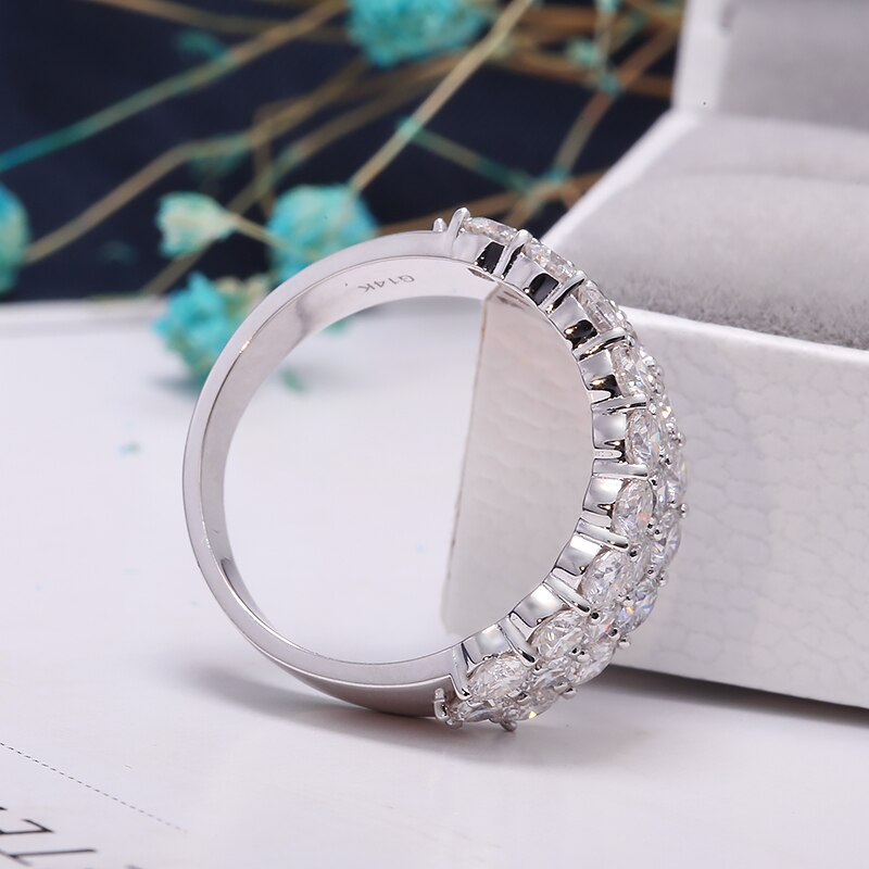 2,8 ctw Moissanit-Verlobungsring aus 925er Sterlingsilber oder 10k/14k Gold