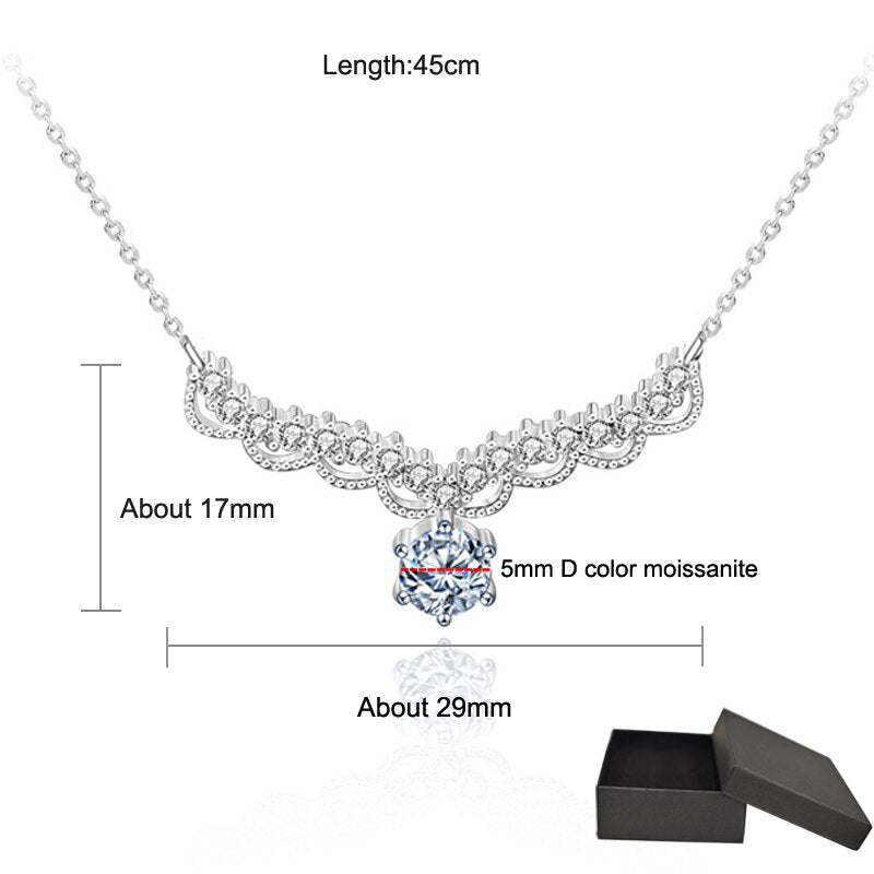 0.5ct Moissanite Pendant in 925 Sterling Silver