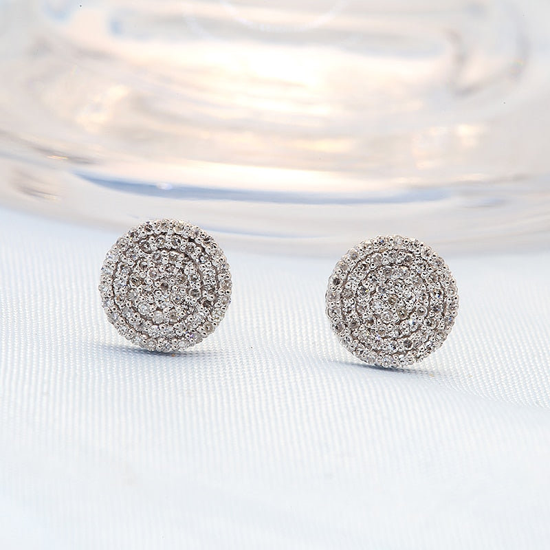 Moissanit Ohrstecker Blume in 925 Sterling Silber oder massivem 10K /14k oder 18k Gold