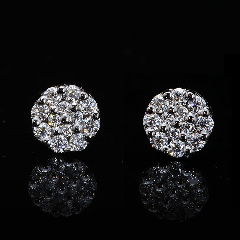 10k 14k or 925 Sterling Silver Moissanite Earrings 4mm