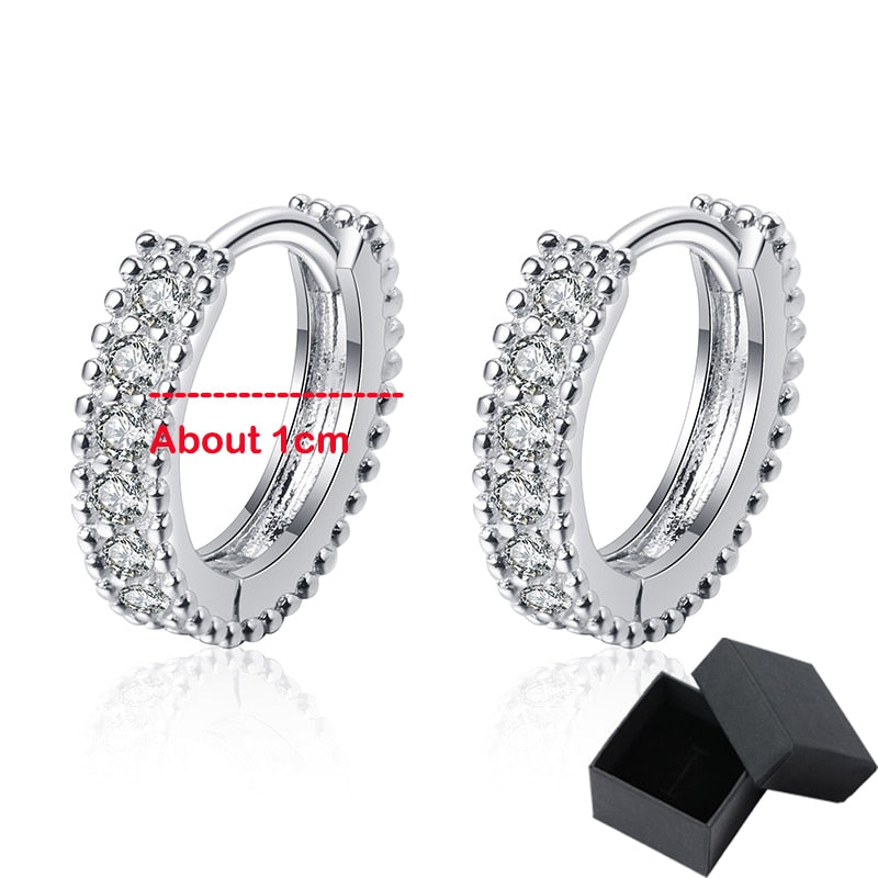 0.14ct Moissanite Hoop Earrings in 925 Sterling Silver