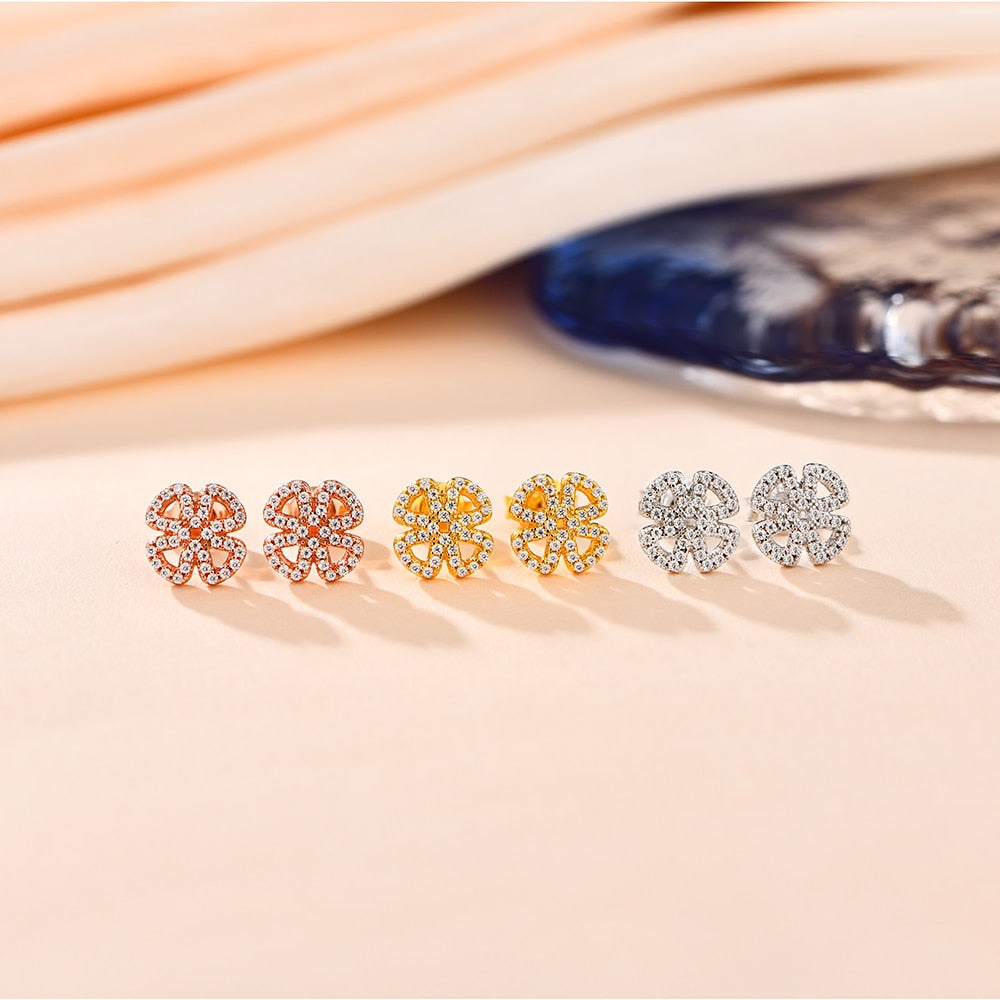 Pendientes de moissanita blanca, rosa y amarilla en plata de ley maciza 925