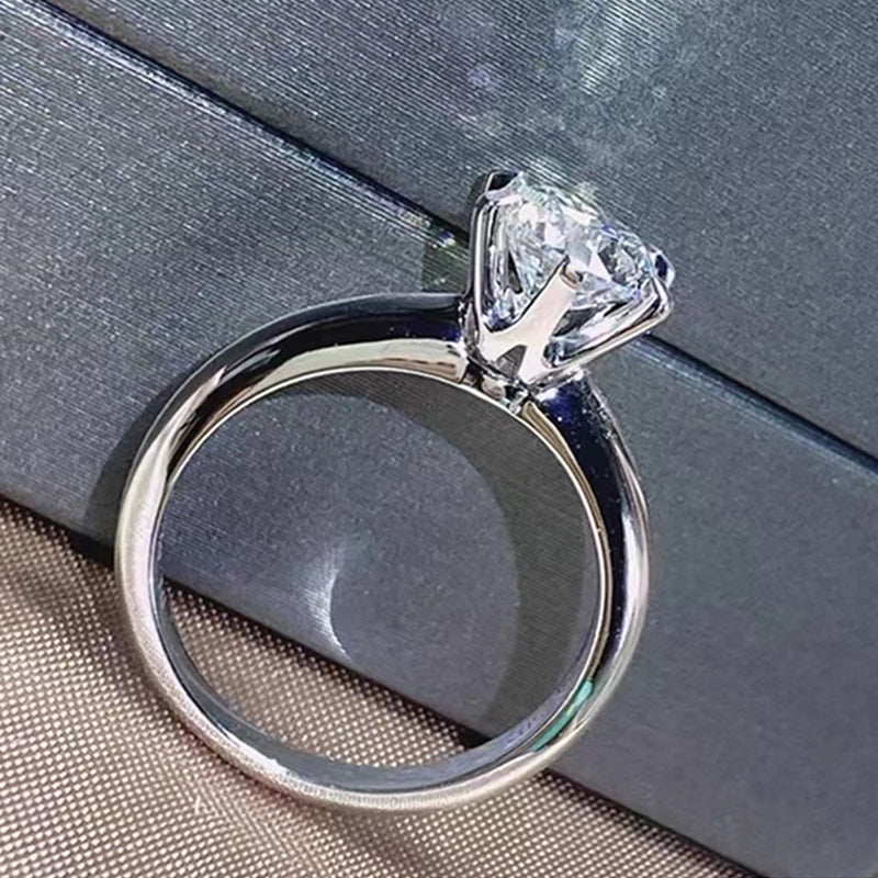 Anillo de moissanita de 1-5 quilates con certificación GRA, anillo de promesa VVS1, plata de ley 925.