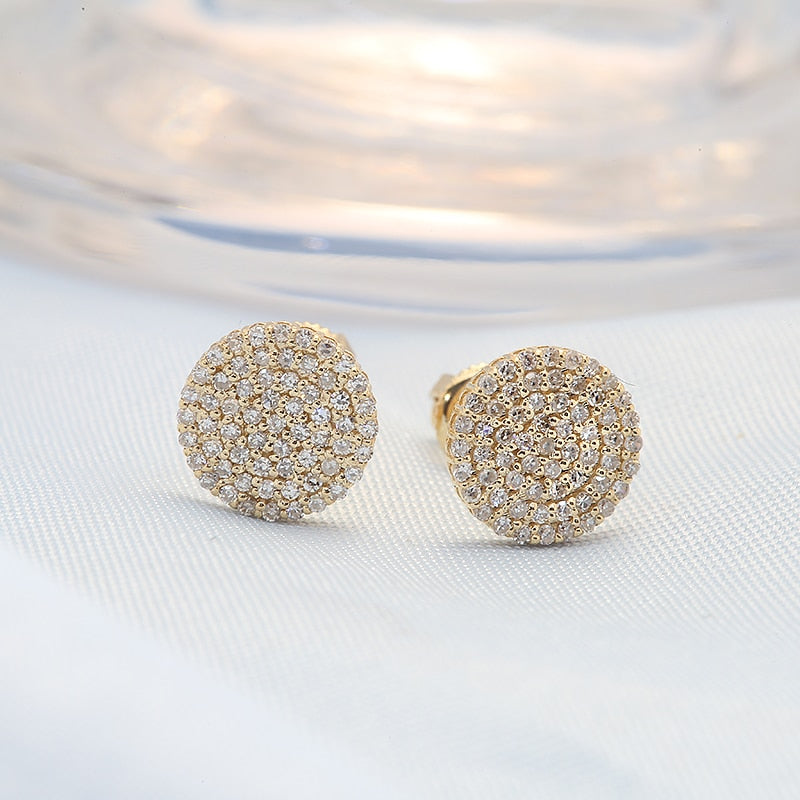 Moissanit Ohrstecker Blume in 925 Sterling Silber oder massivem 10K /14k oder 18k Gold