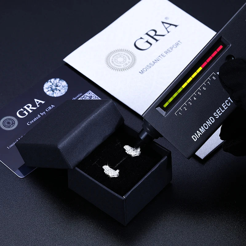 Prayer Hands Earrings in 925 Sterling Silver & Moissanites