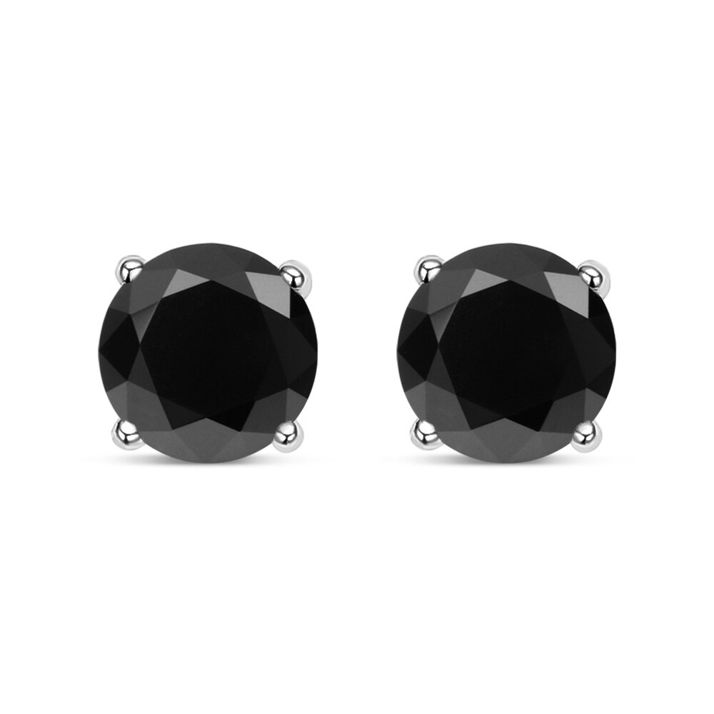 Red, Pink, Black, Blue or Green Moissanite Earrings 925 Sterling Sliver Plated with 18k White Gold
