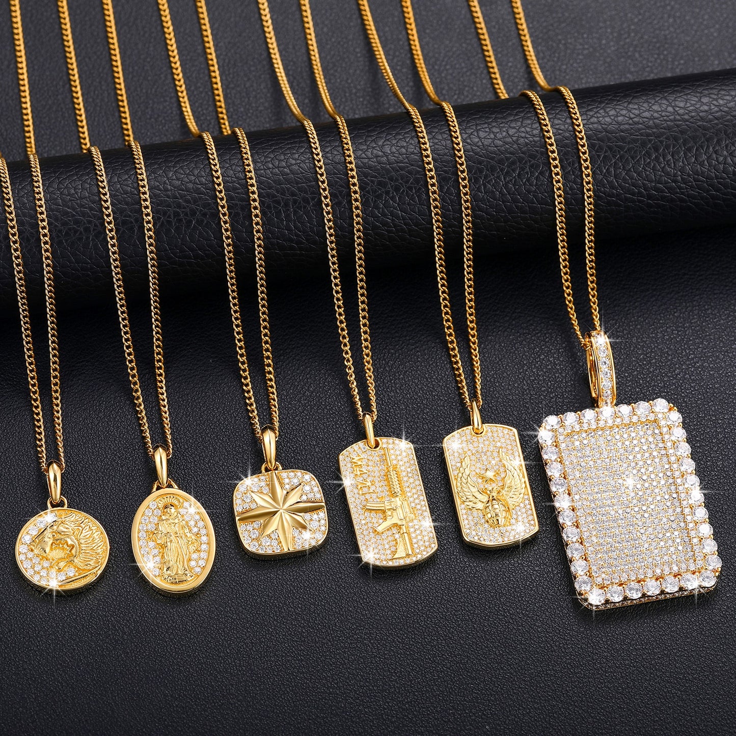 Moissanite Classic Pendants in 925 sterling Silver