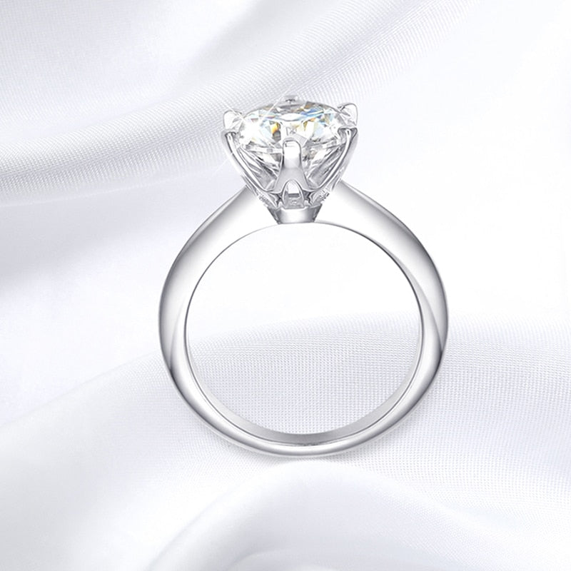 Anillo de moissanita de 1-5 quilates con certificación GRA, anillo de promesa VVS1, plata de ley 925.
