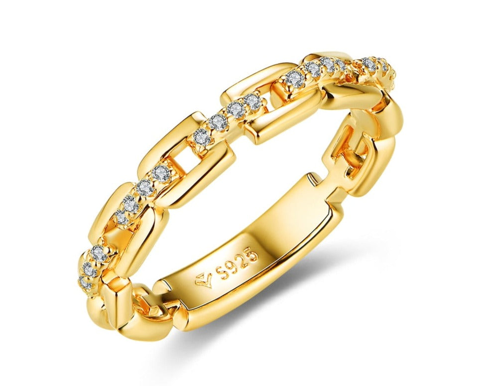 Moissanit-Weihnachtsring, 925er Sterlingsilber mit Weiß-/Rosé- oder Gelbgoldbeschichtung