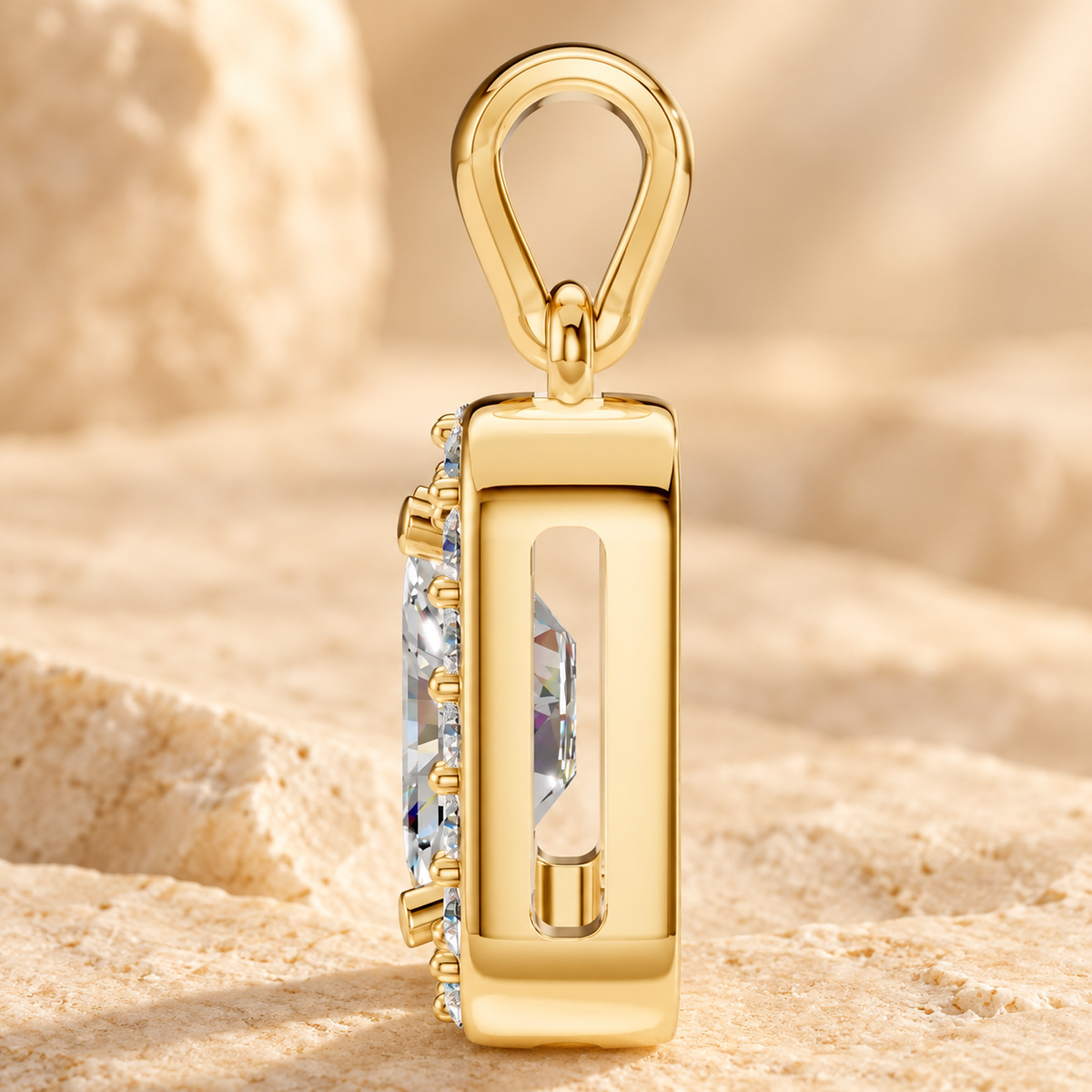 Gold & Diamond Emerald Pendant