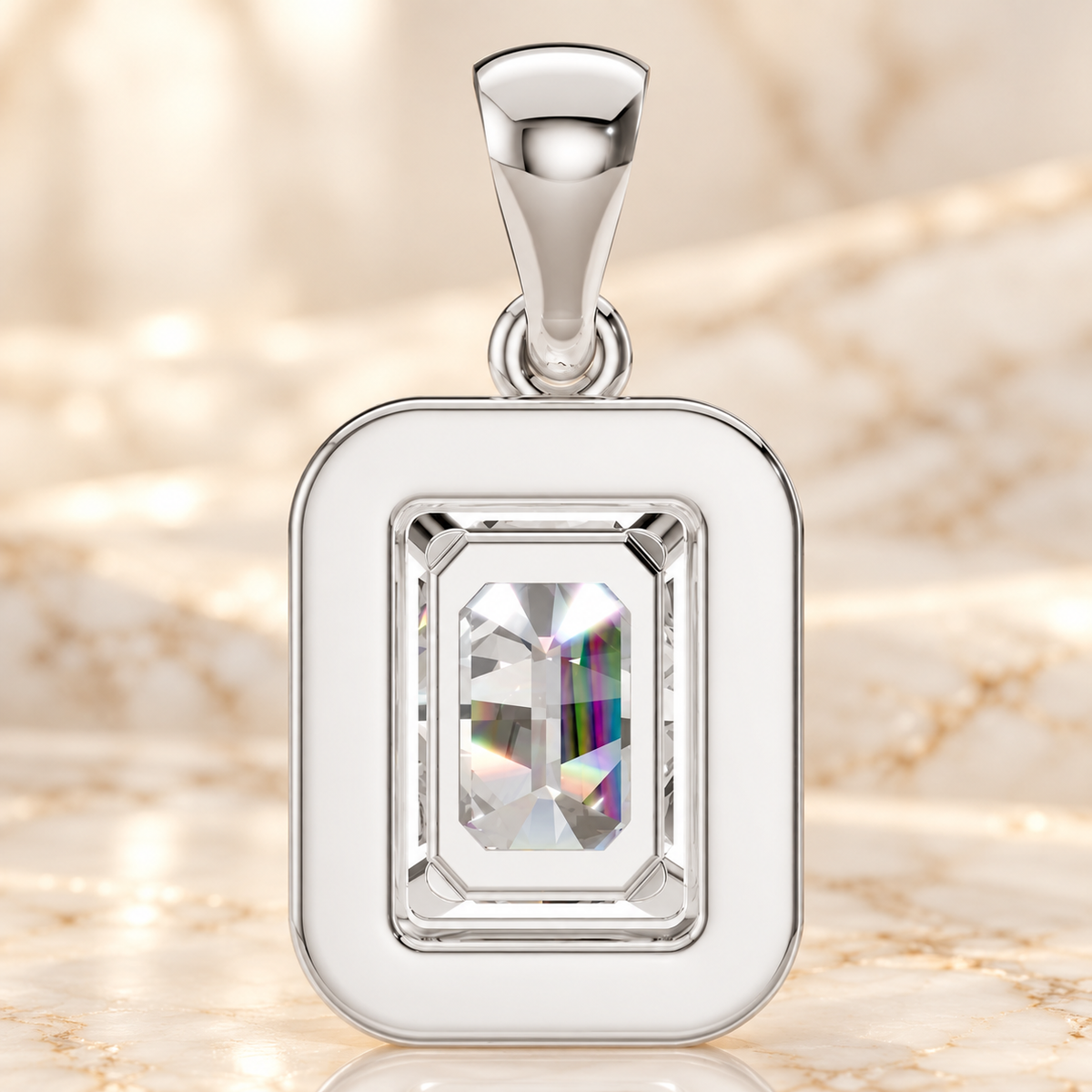 Gold & Diamond Emerald Pendant