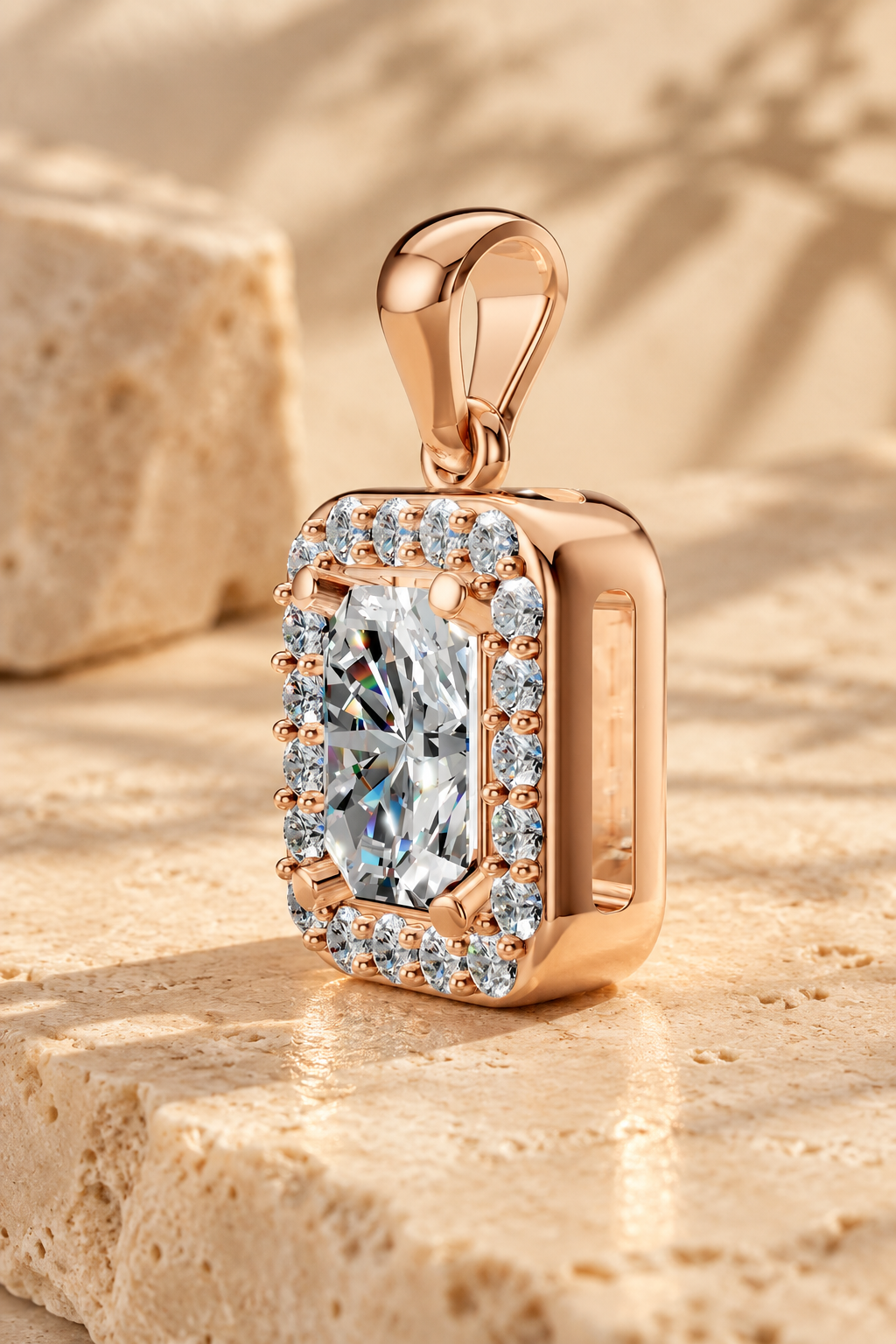Gold & Diamond Emerald Pendant