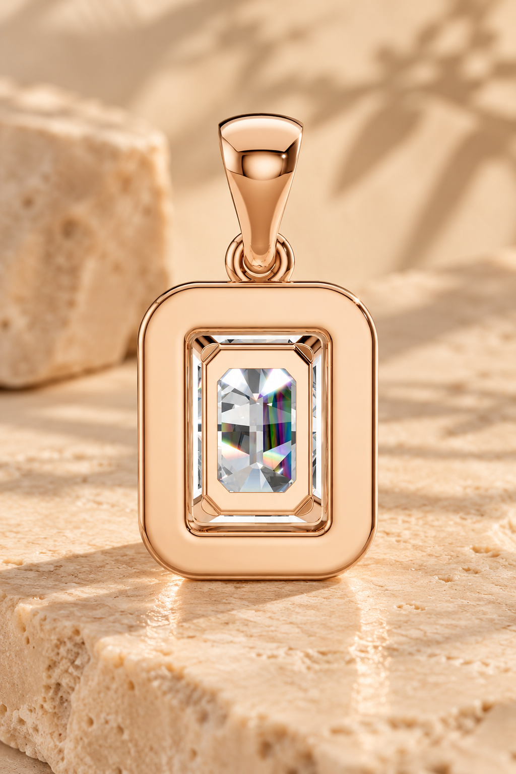 Gold & Diamond Emerald Pendant