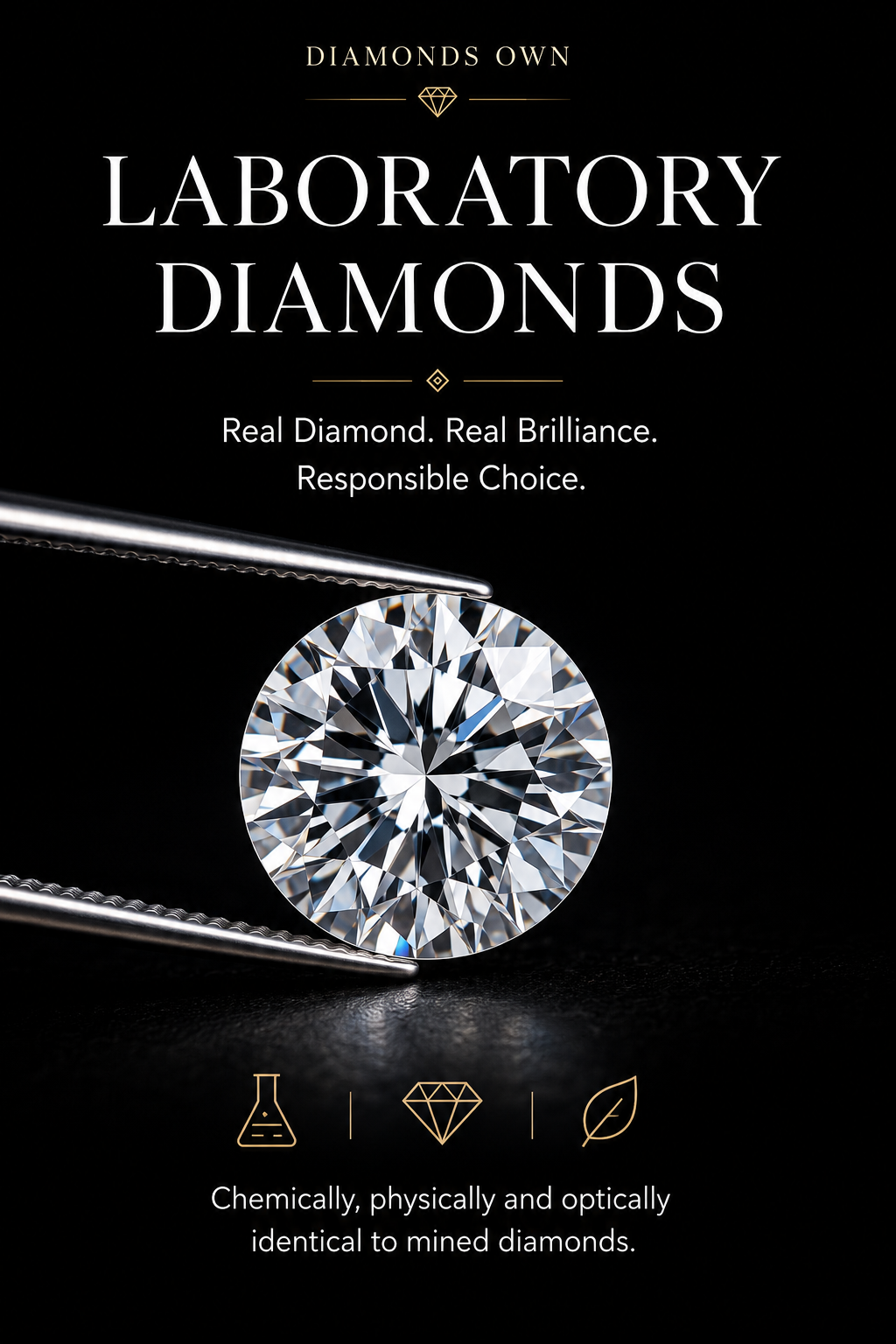 Flower Diamond Earrings in 925 Sterling Silver