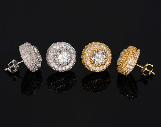 Moissanite Stud Earrings in 925 Sterling Silver