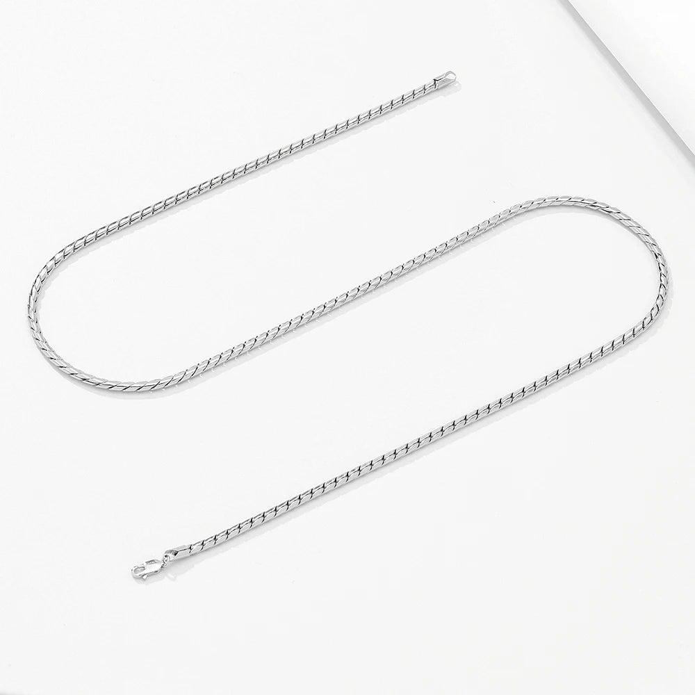 3mm Soft Gold Dragon Chain in 925 Sterling Silver with 18K Gold Plated