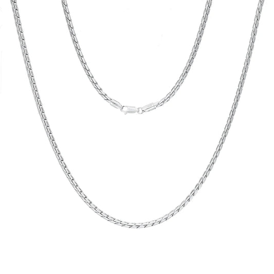 3mm Soft Gold Dragon Chain in 925 Sterling Silver with 18K Gold Plated