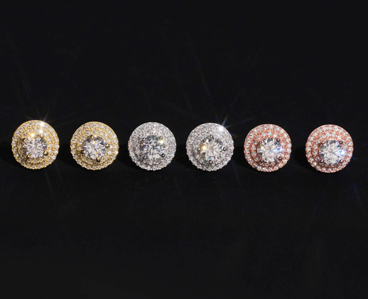 Moissanite Stud Earrings in 925 Sterling Silver