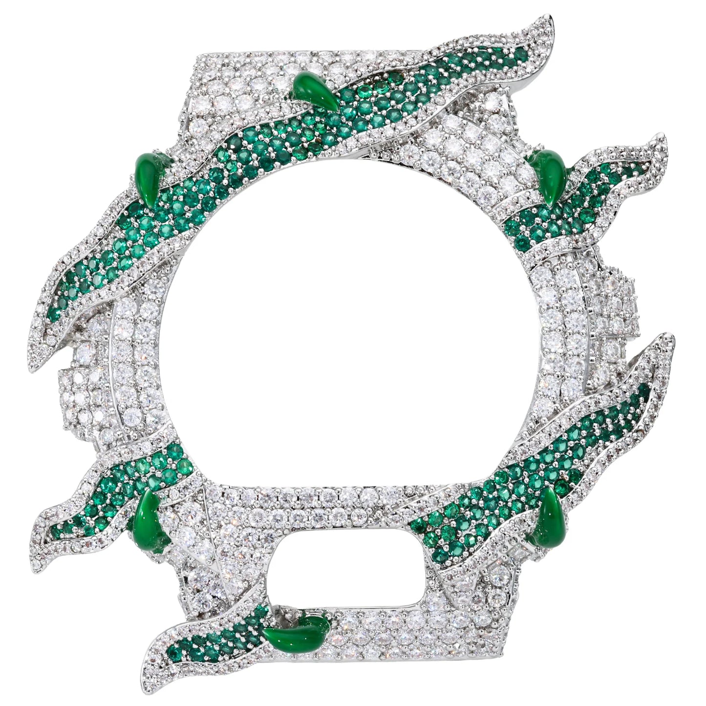 Moissanite Watch Case in 925 Sterling Silver