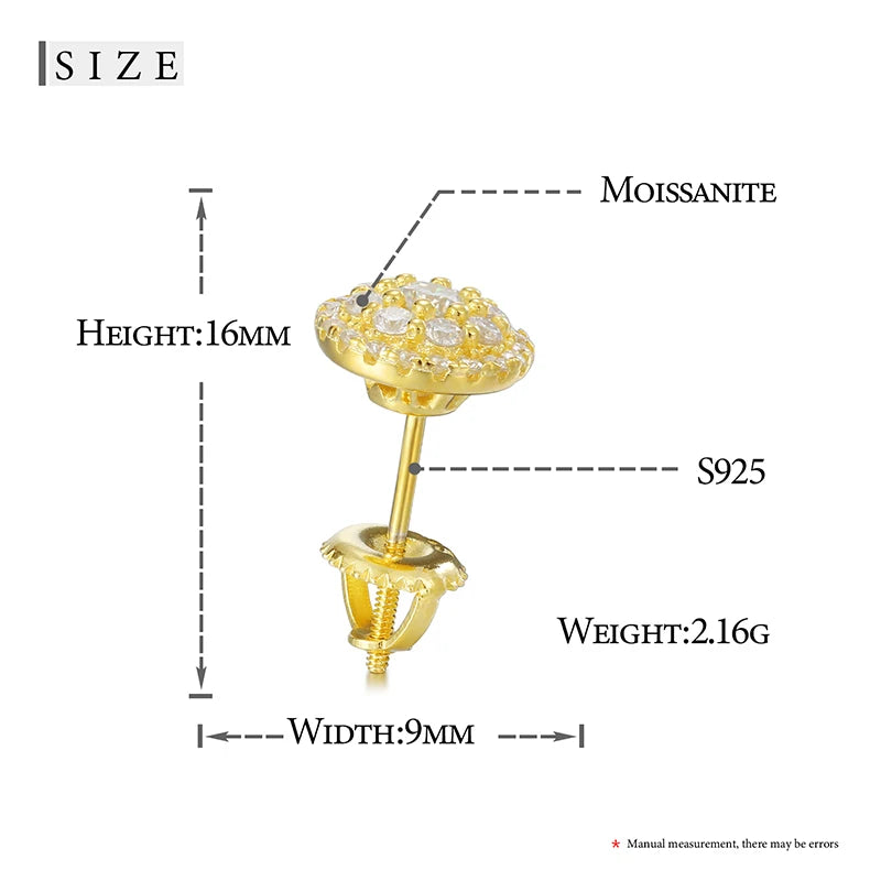 Köstliche Moissanit-Ohrringe aus 925er Sterlingsilber