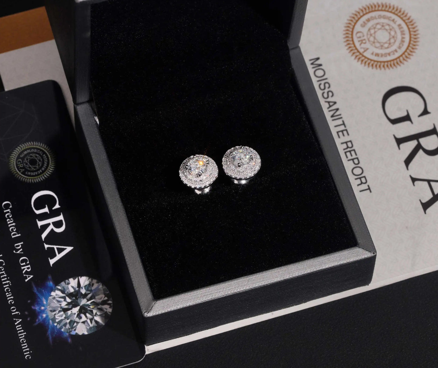 Moissanite Stud Earrings in 925 Sterling Silver