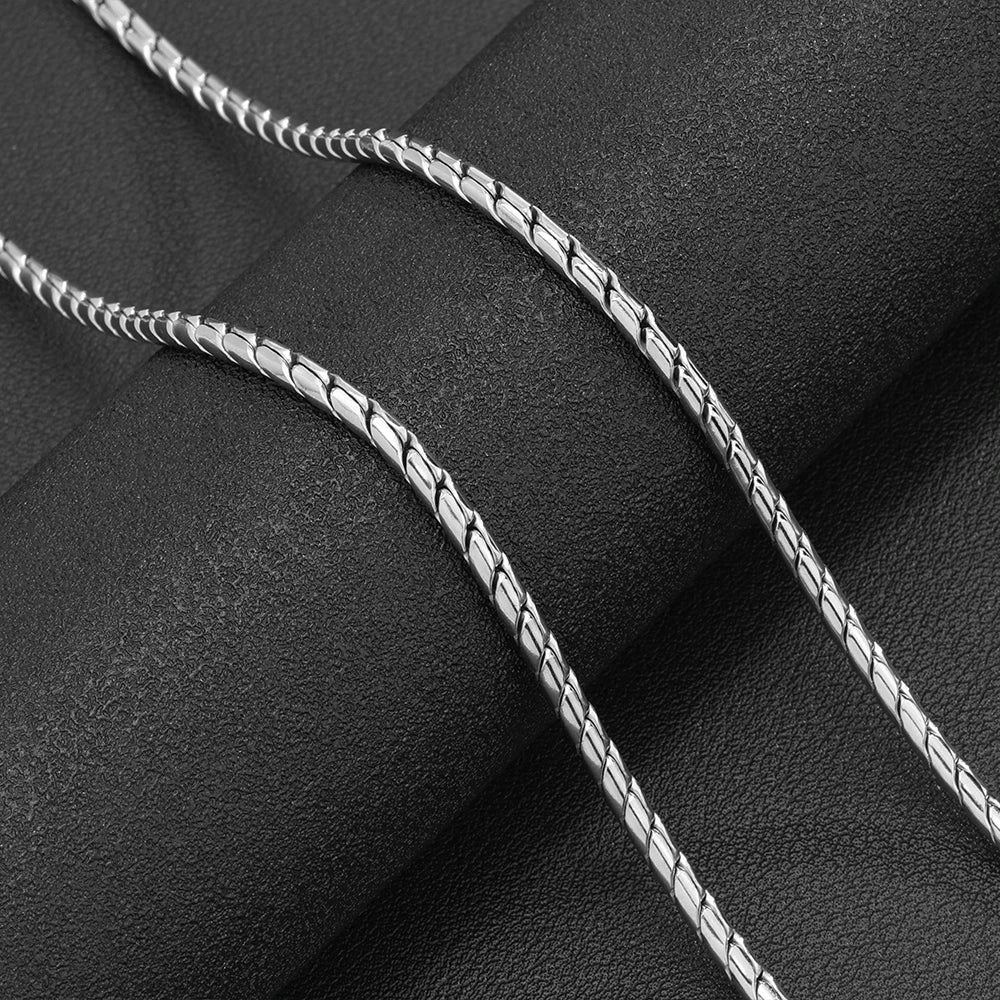 3mm Soft Gold Dragon Chain in 925 Sterling Silver with 18K Gold Plated