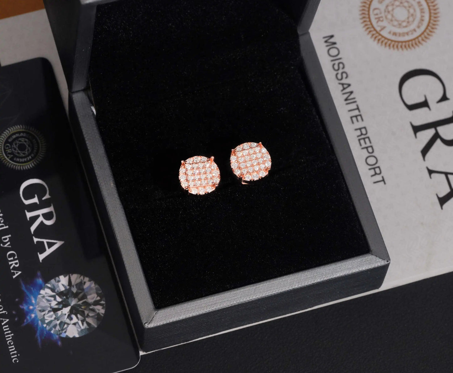 Moissanite Earrings in 925 Sterling Silver