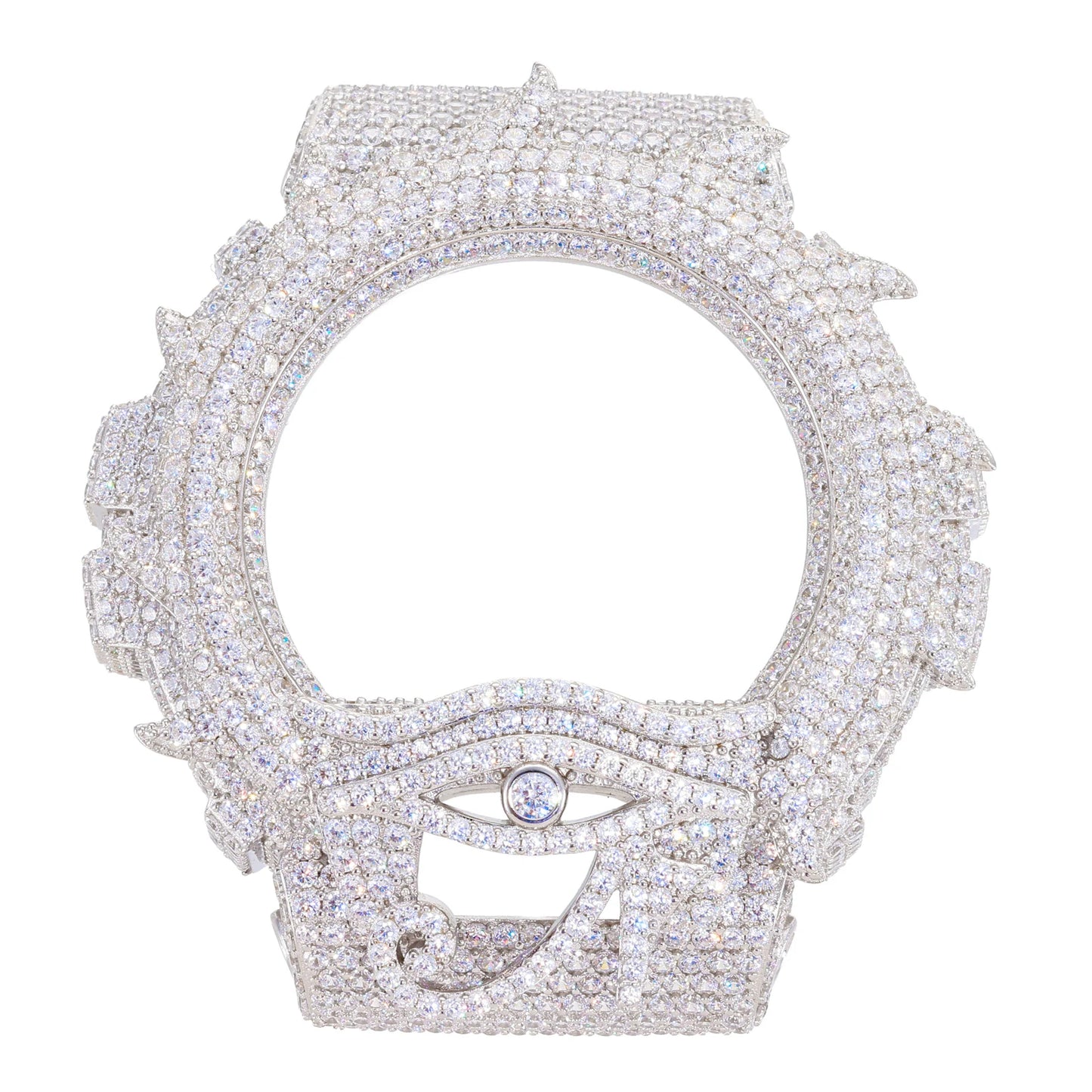 Moissanite Watch Case in 925 Sterling Silver