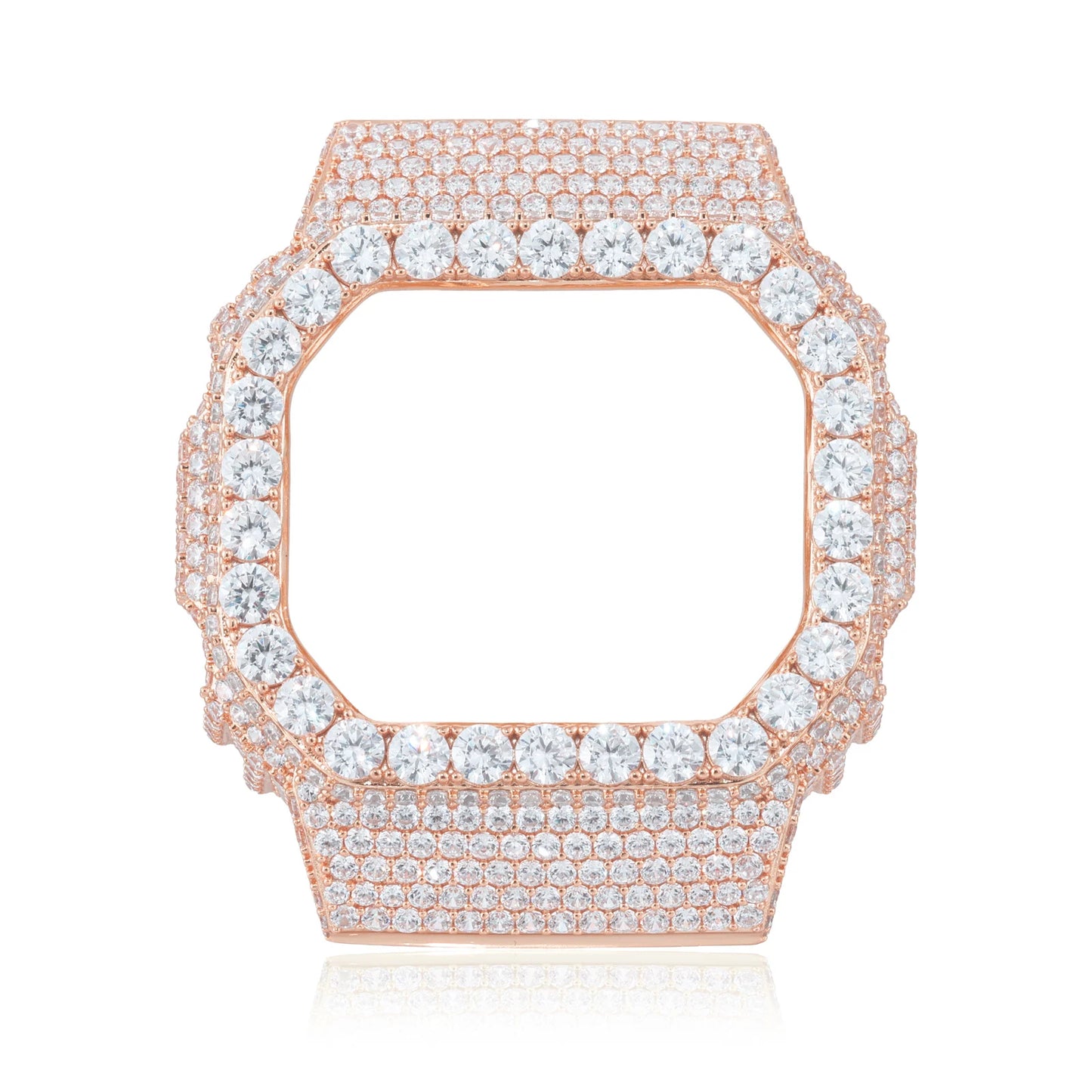 Moissanite Watch Case in 925 Sterling Silver