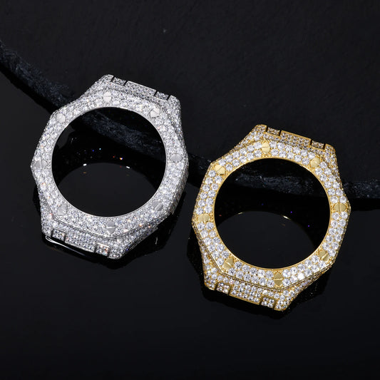 Moissanite Watch Case in 925 Sterling Silver