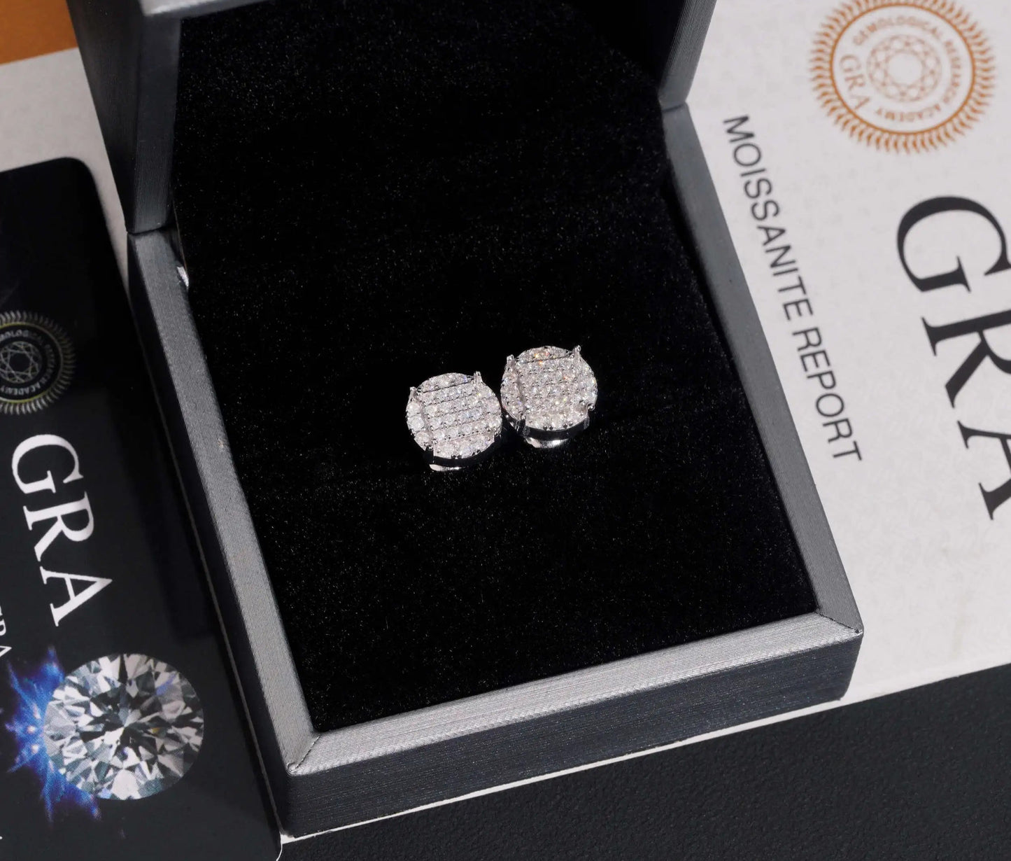 Moissanite Earrings in 925 Sterling Silver