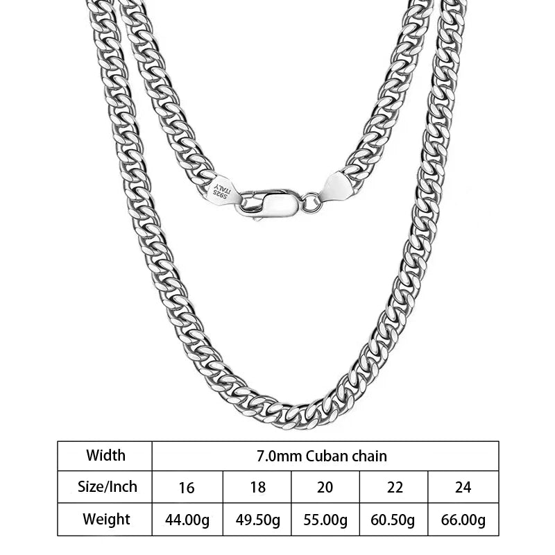 1.8mm 2.3mm 3mm 3.5mm 4mm 5mm 6mm 7mm Diamond Cut Cuban Chain in 925 Sterling Silver with 18K Gold Plated
