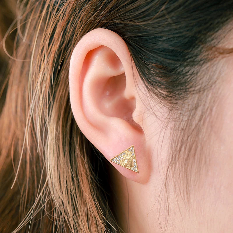 Moissanite Faraon Earrings in 925 Sterling Silver