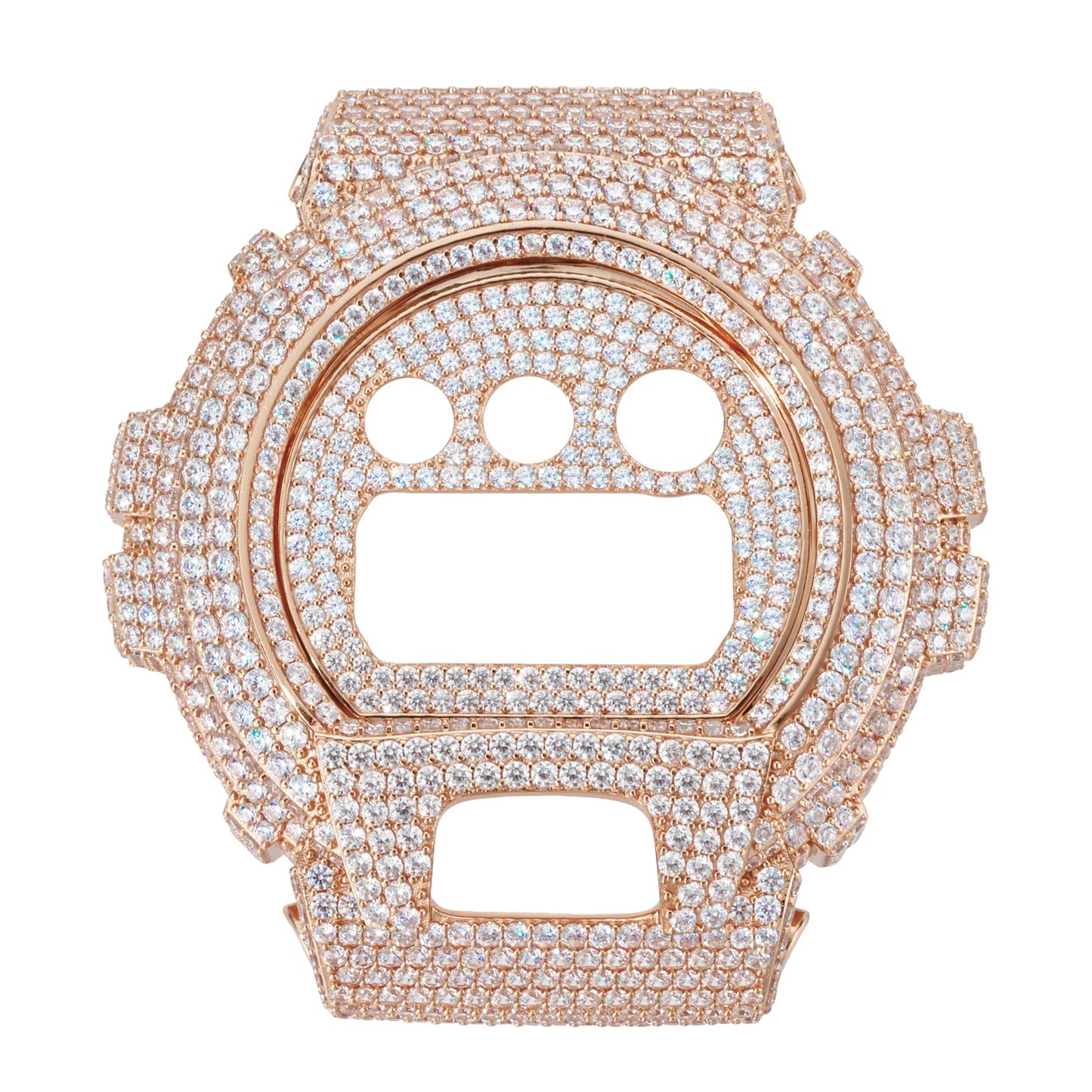 Moissanite Watch Case in 925 Sterling Silver