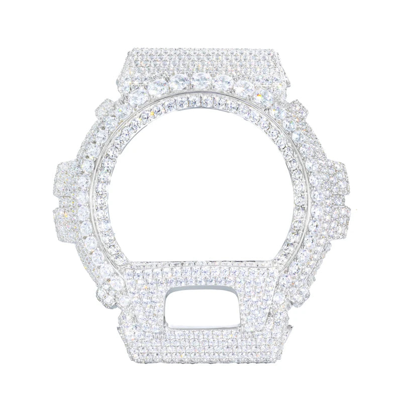 Moissanite Watch Case in 925 Sterling Silver