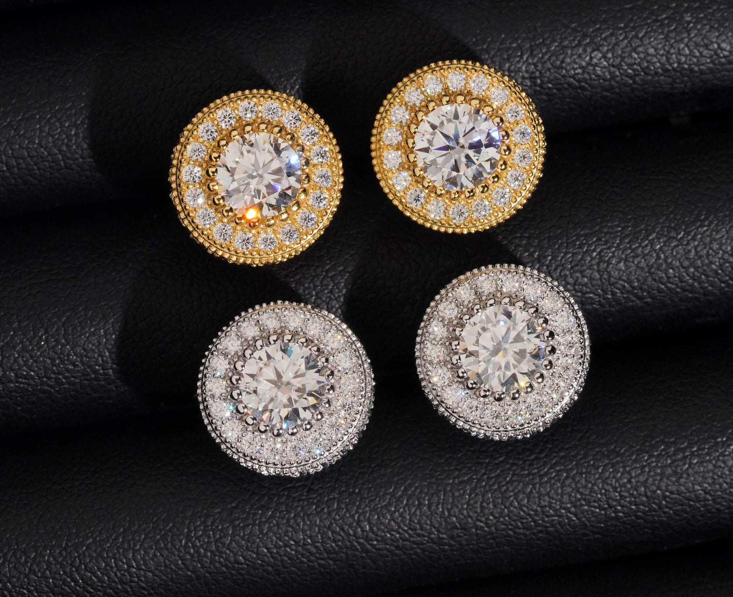 Moissanite Stud Earrings in 925 Sterling Silver