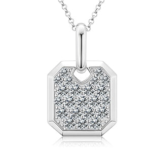 Klassische Moissanit-Anhänger aus 925er Sterlingsilber