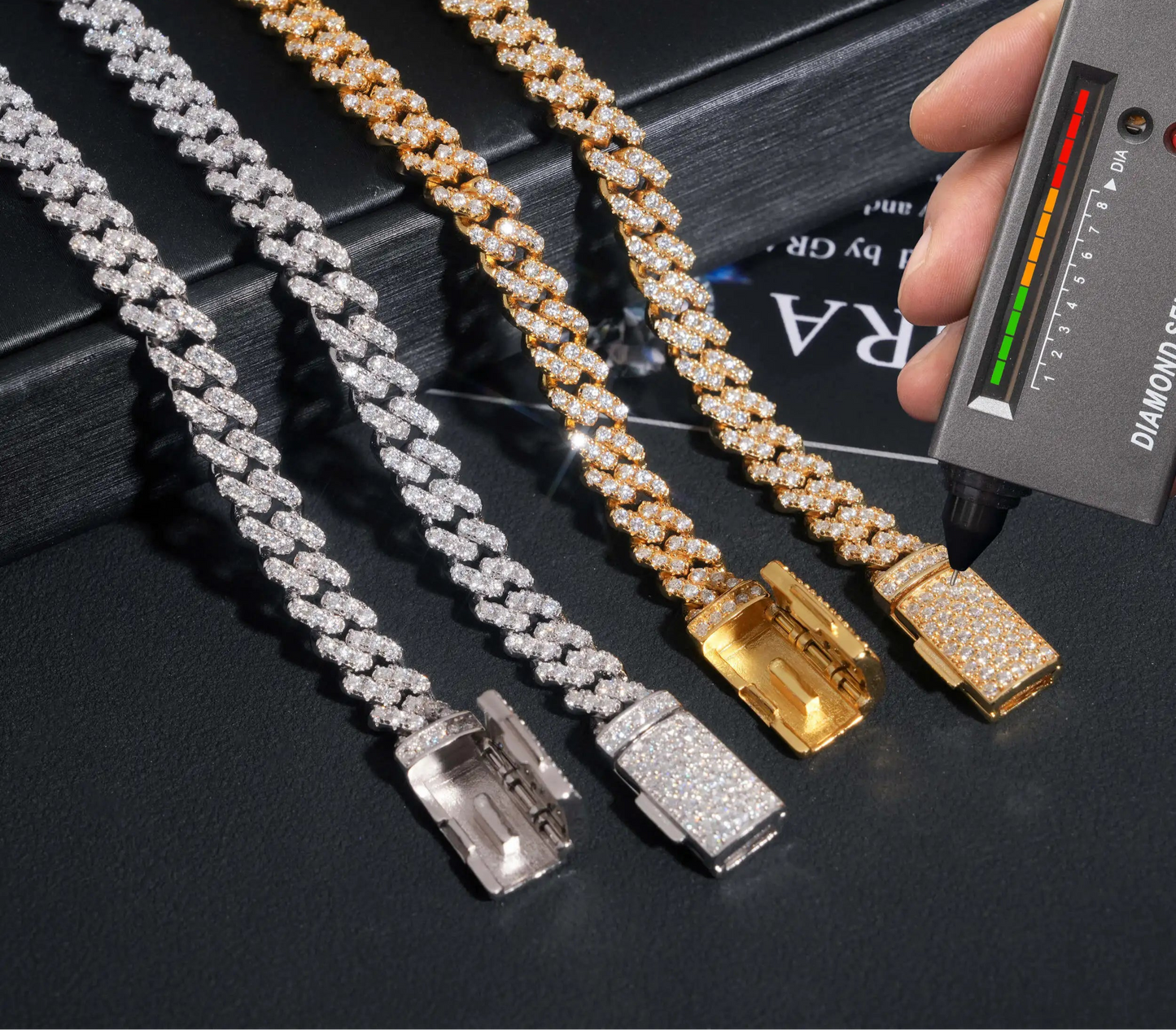 6mm Moissanite Cuban Bracelet in 925 Sterling Silver