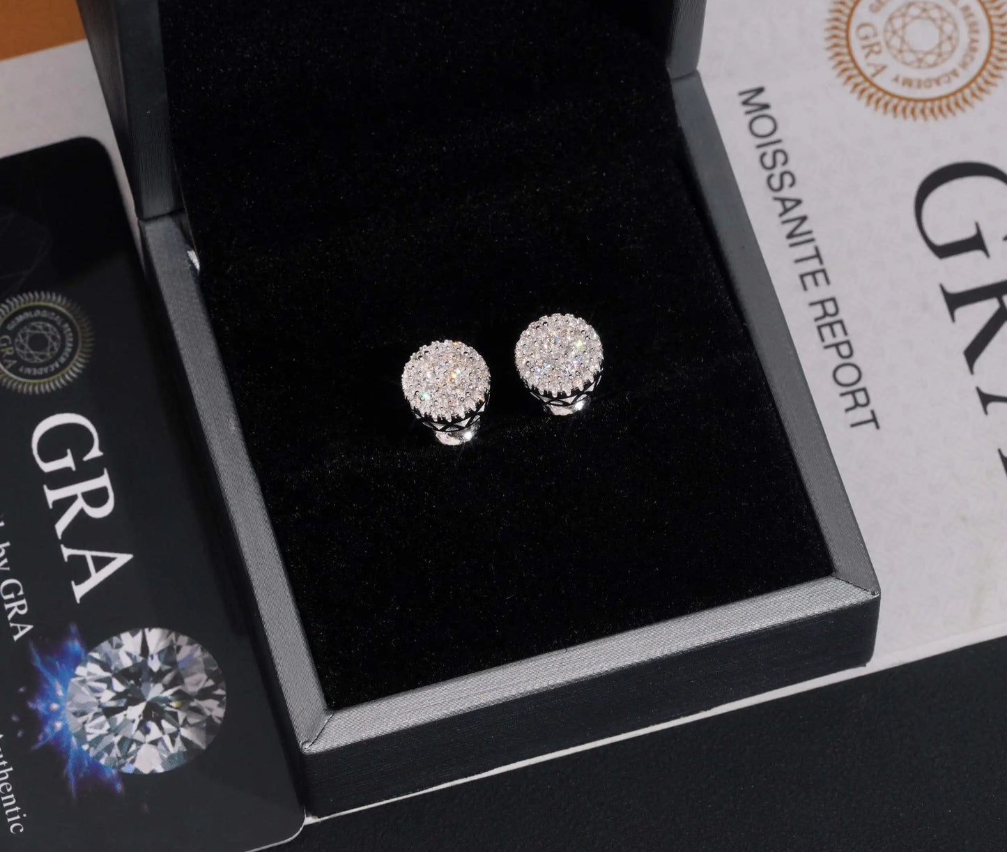 Moissanite Stud Earrings in 925 Sterling Silver