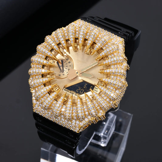 Moissanite Watch Case in 925 Sterling Silver