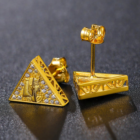 Moissanite Faraon Earrings in 925 Sterling Silver