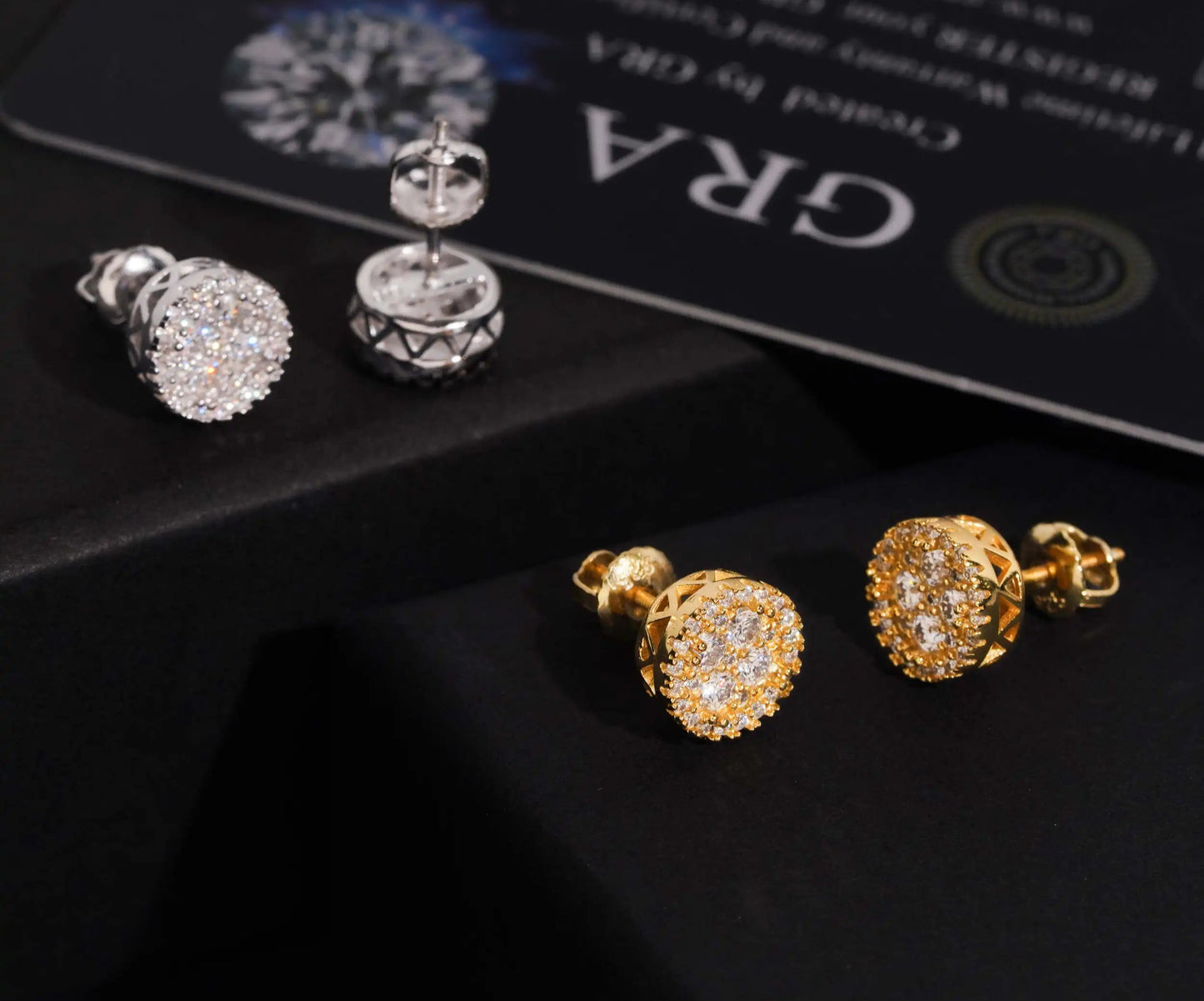 Moissanite Stud Earrings in 925 Sterling Silver