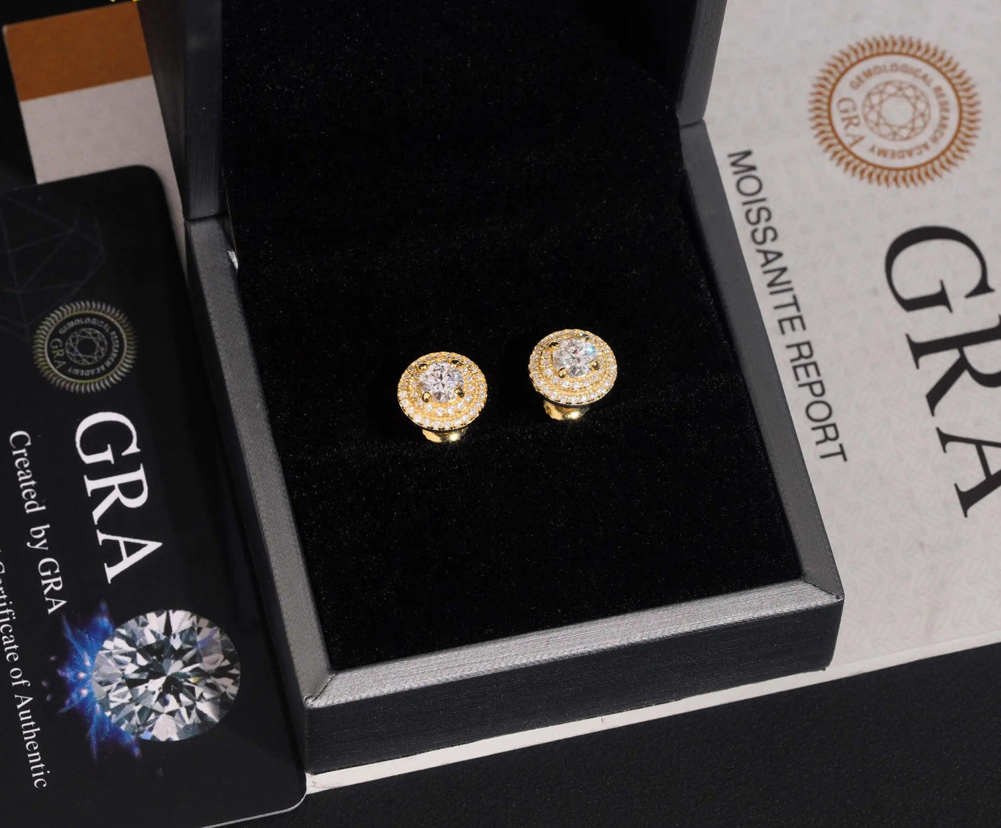 Moissanite Stud Earrings in 925 Sterling Silver
