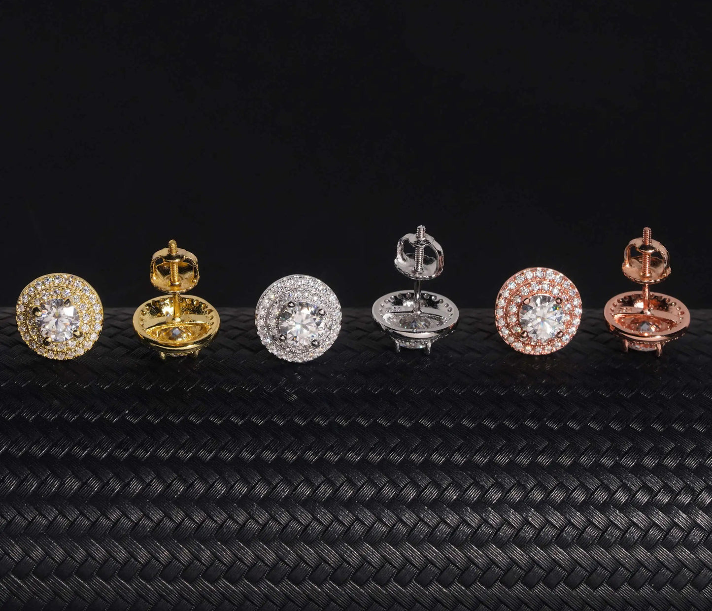 Moissanite Stud Earrings in 925 Sterling Silver